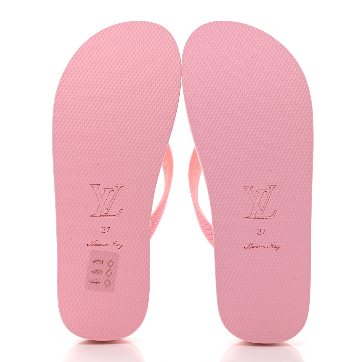 Louis Vuitton Rubber Arcade Flat Thong Sandals 37 Rose 5 of 9