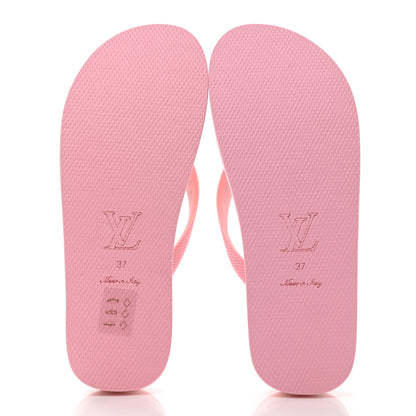 Louis Vuitton Rubber Arcade Flat Thong Sandals 37 Rose 5 of 9