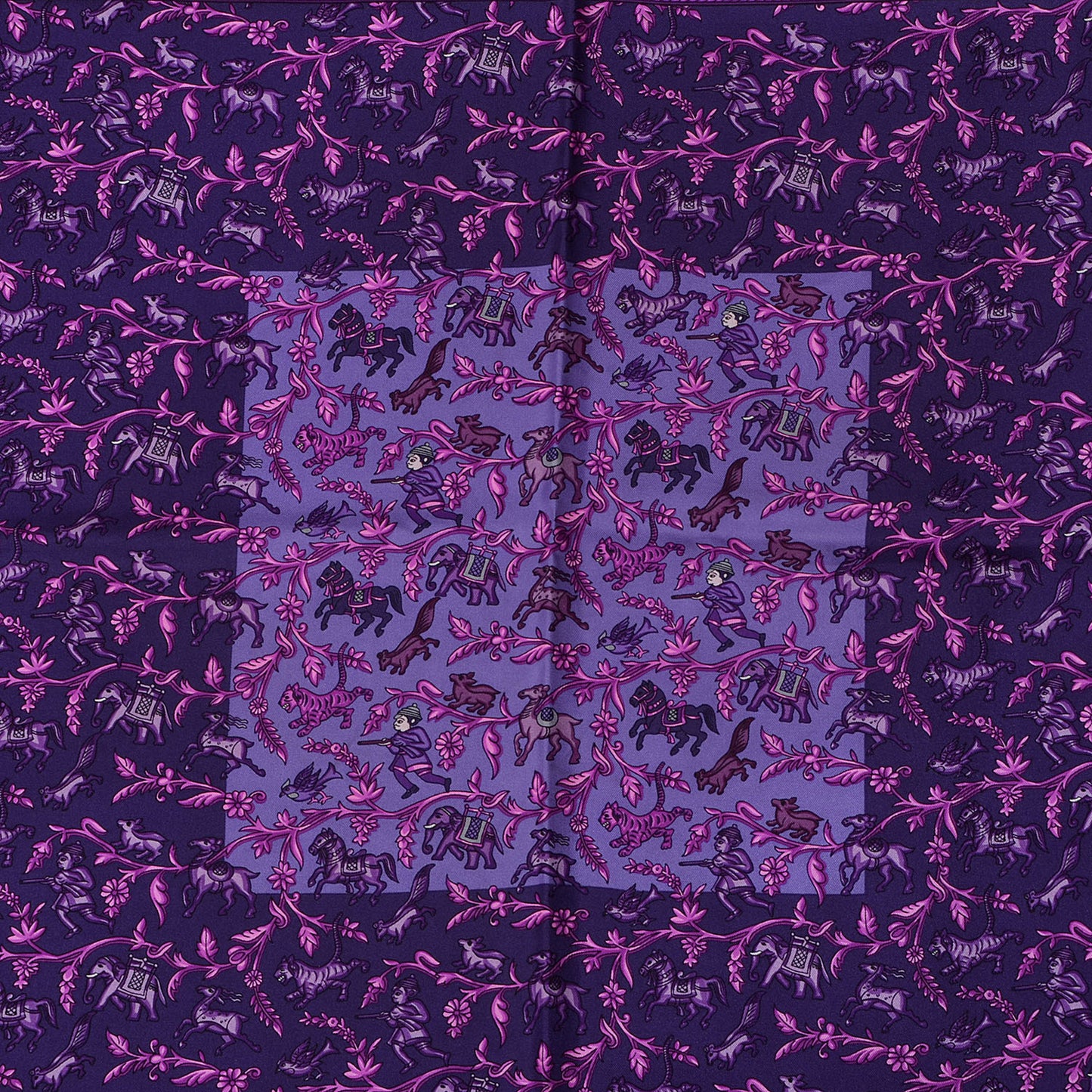 Silk Chasse En Inde Scarf 90