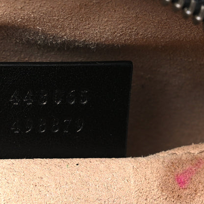 Gucci Calfskin Matelasse Mini GG Marmont Chain Shoulder Bag Black 7 of 11