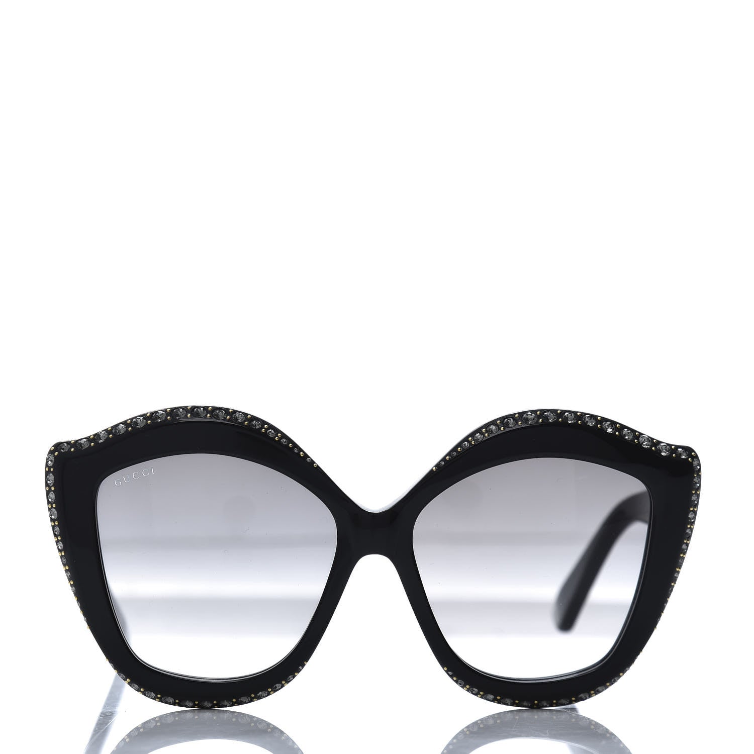 Gucci Crystal Cat Eye GG0118S Sunglasses Black 2 of 9