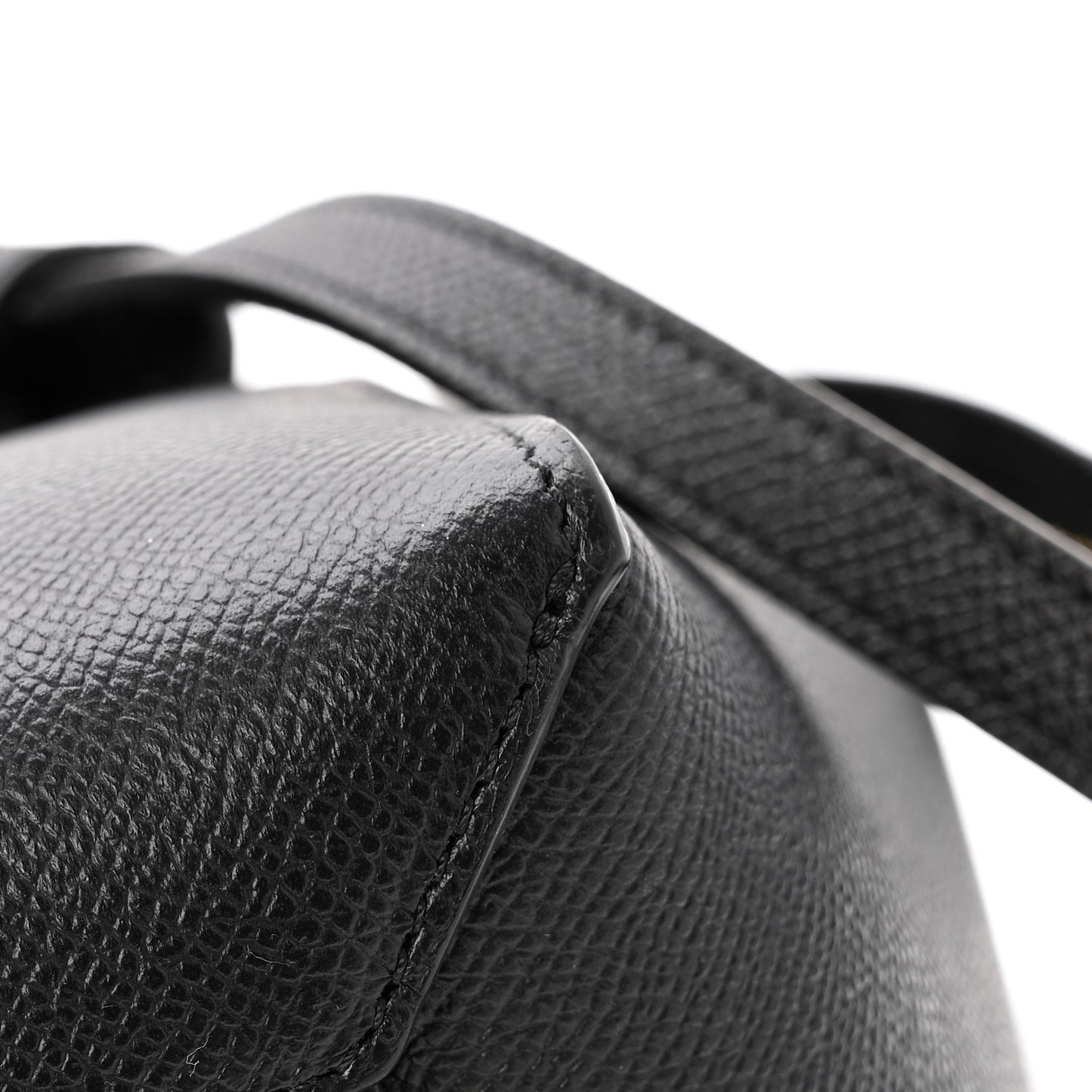 Grained Calfskin Micro Belt Bag Black