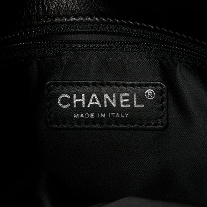 Chanel Patent Tweed Camellia Petals Large Flap Black 7 of 14