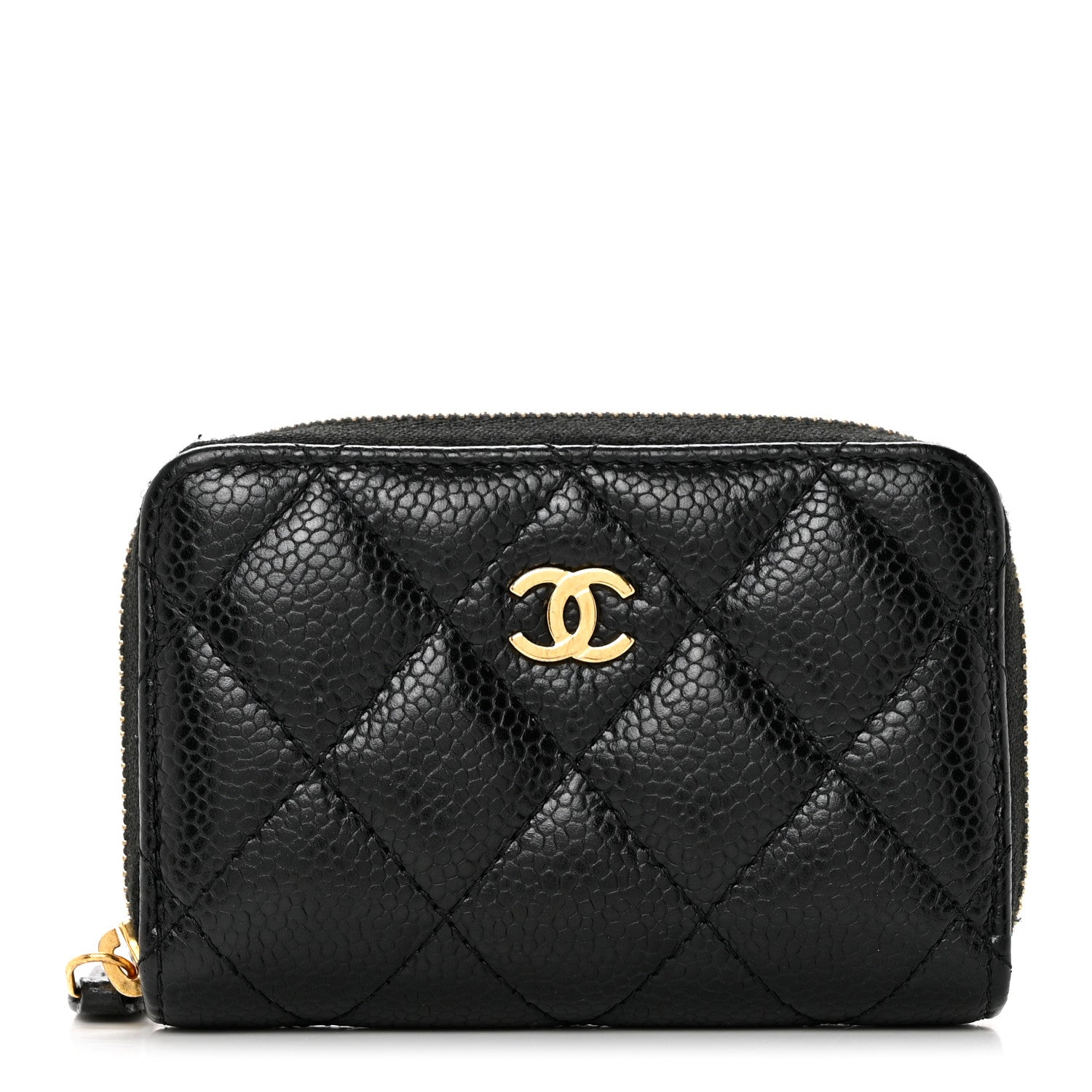 Chanel Caviar Quilted Zip Coin Purse Black 1 of 7