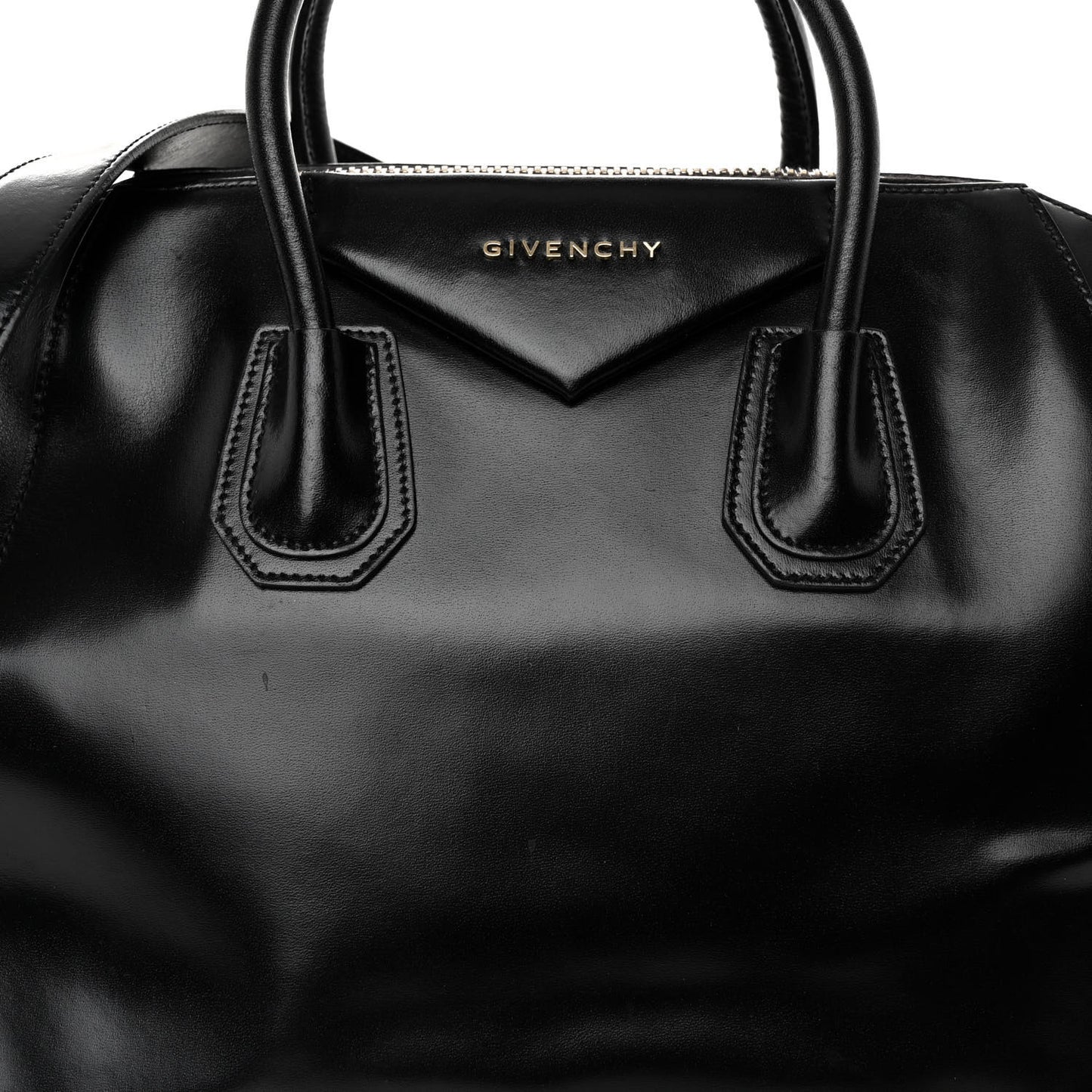 Shiny Lord Calfskin Medium Antigona Black