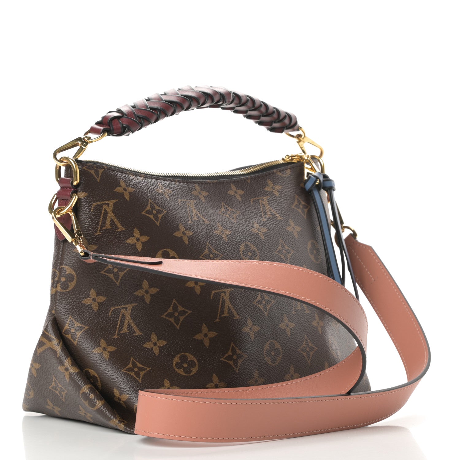 Louis Vuitton Monogram Beaubourg Hobo Mini Bordeaux Red Peach Safran Blue Jean Blue 3 of 10