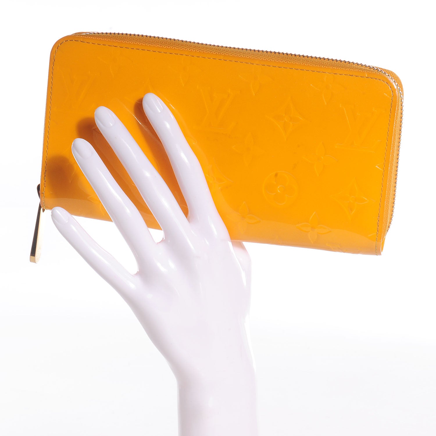Louis Vuitton Vernis Zippy Wallet Jaune Passion 2 of 7