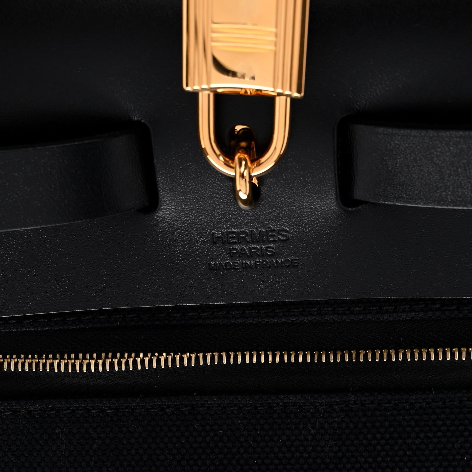 Hermes Military Toile Vache Hunter Herbag Zip PM 31 Black 6 of 9