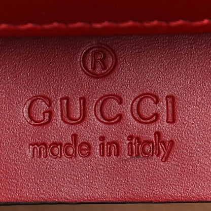 Gucci Calfskin Mini Sylvie Chain Shoulder Bag Hibiscus Red 5 of 10