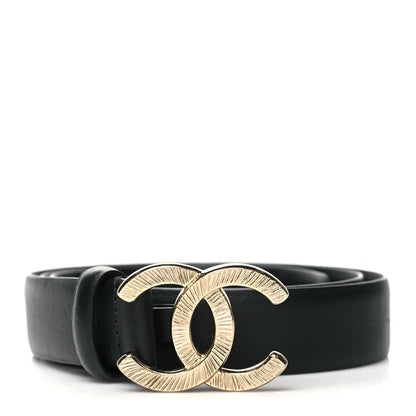 Chanel Calfskin CC Belt size 85 or 34 in Black 1 of 7