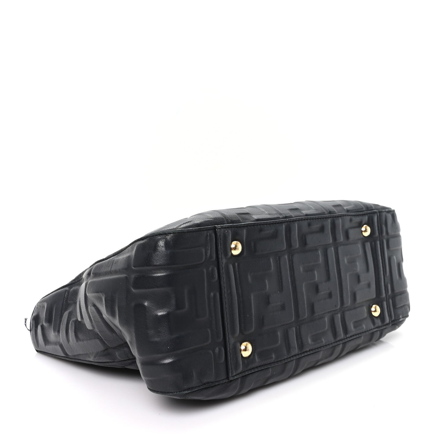 Fendi Nappa FF 1974 Embossed Small FF Tote Black 4 of 12