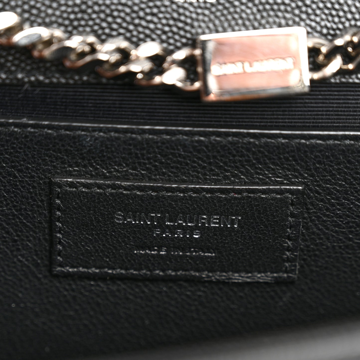 Grain De Poudre Medium Classic Monogram Kate Satchel Black