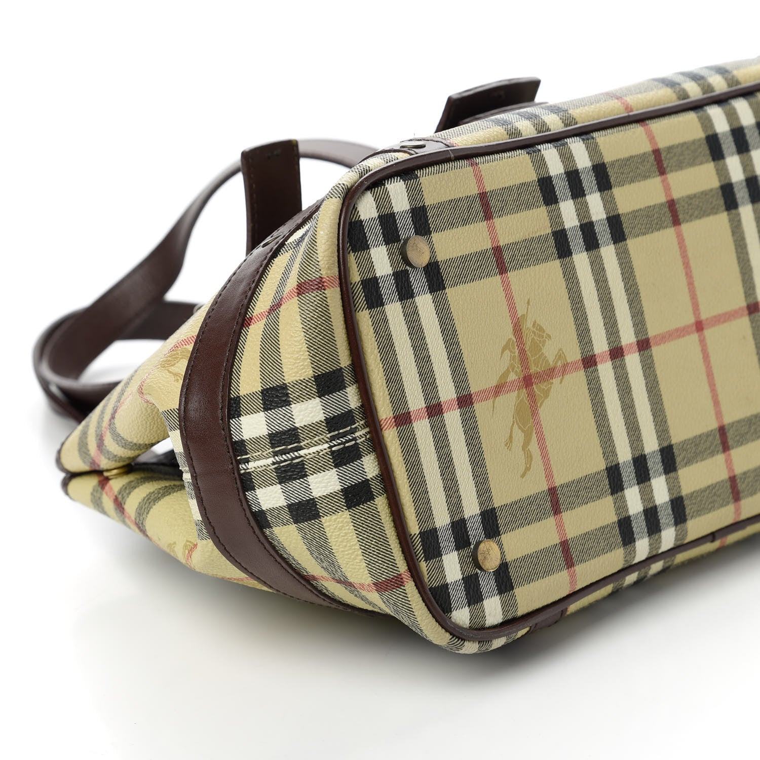 Burberry Haymarket Check Buckle Satchel Chocolate 6 of 11
