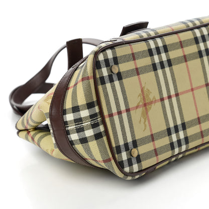 Burberry Haymarket Check Buckle Satchel Chocolate 6 of 11