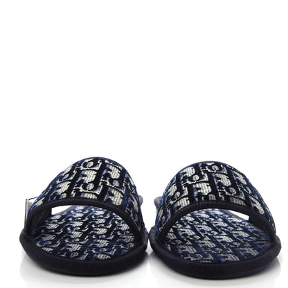 Christian Dior Velvet Oblique Chez Moi Sandal 39.5 Deep Blue 2 of 11