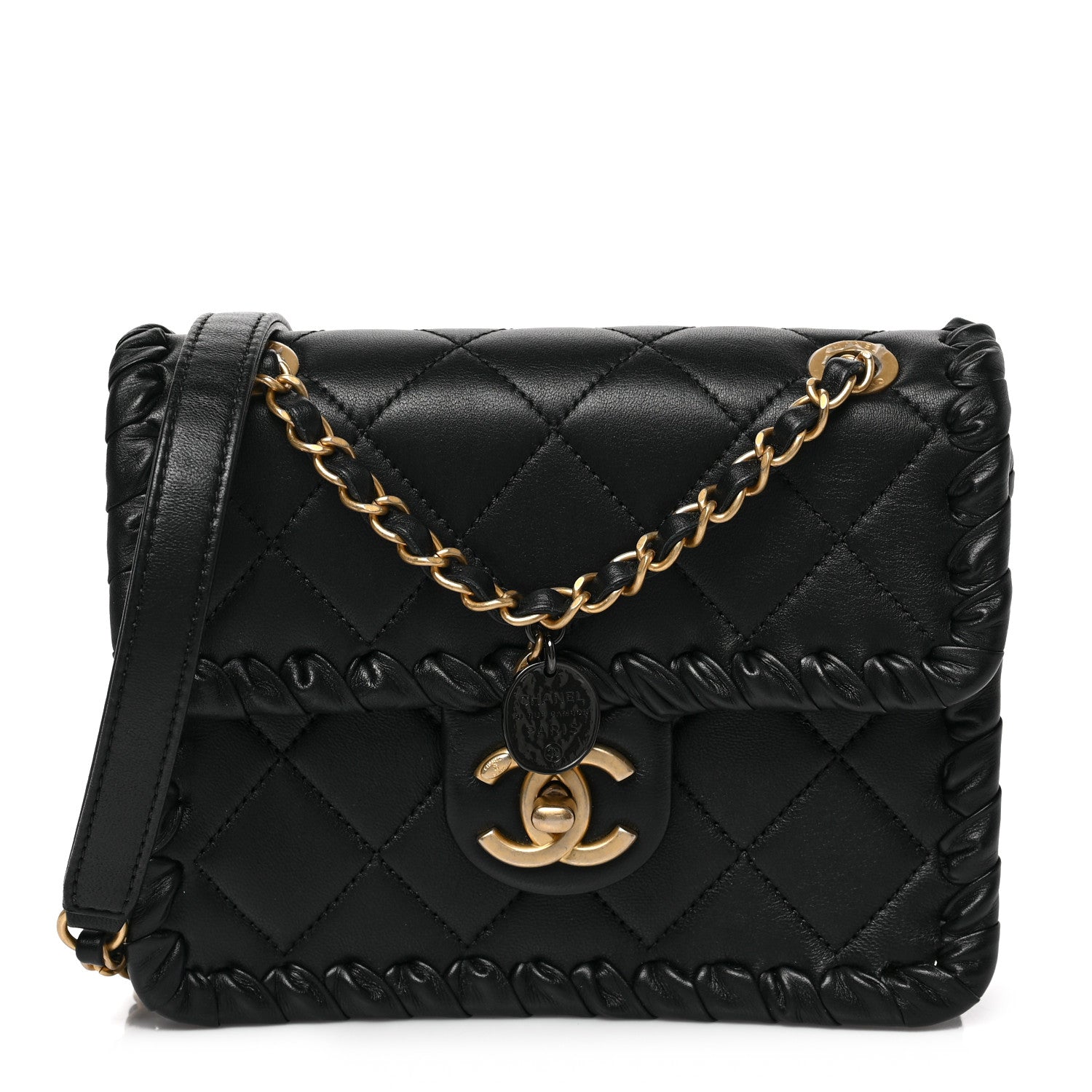 Chanel Calfskin Braided Mini My Own Frame Flap Black 1 of 9