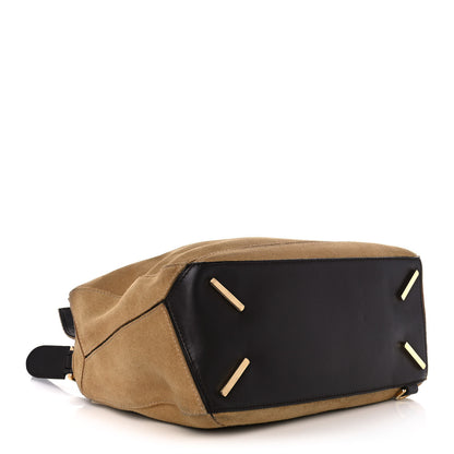 Loewe Suede Medium Puzzle Bag Gold 4 of 10