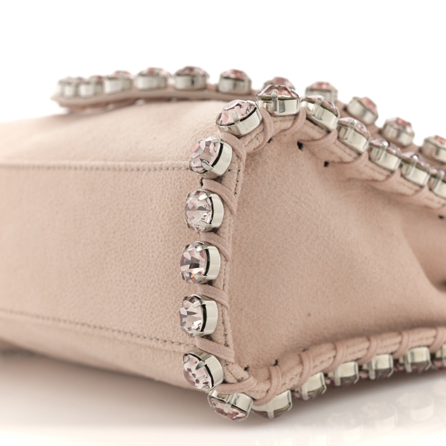 Stella McCartney Shaggy Deer Mini Fold Over Falabella Crystal Crossbody Blush Nude 9 of 10