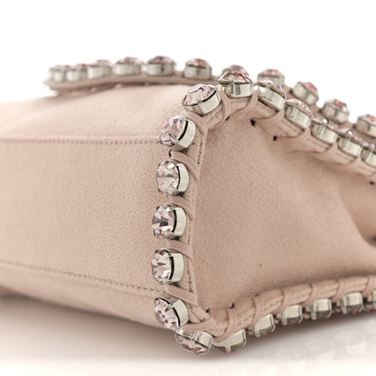 Stella McCartney Shaggy Deer Mini Fold Over Falabella Crystal Crossbody Blush Nude 9 of 10