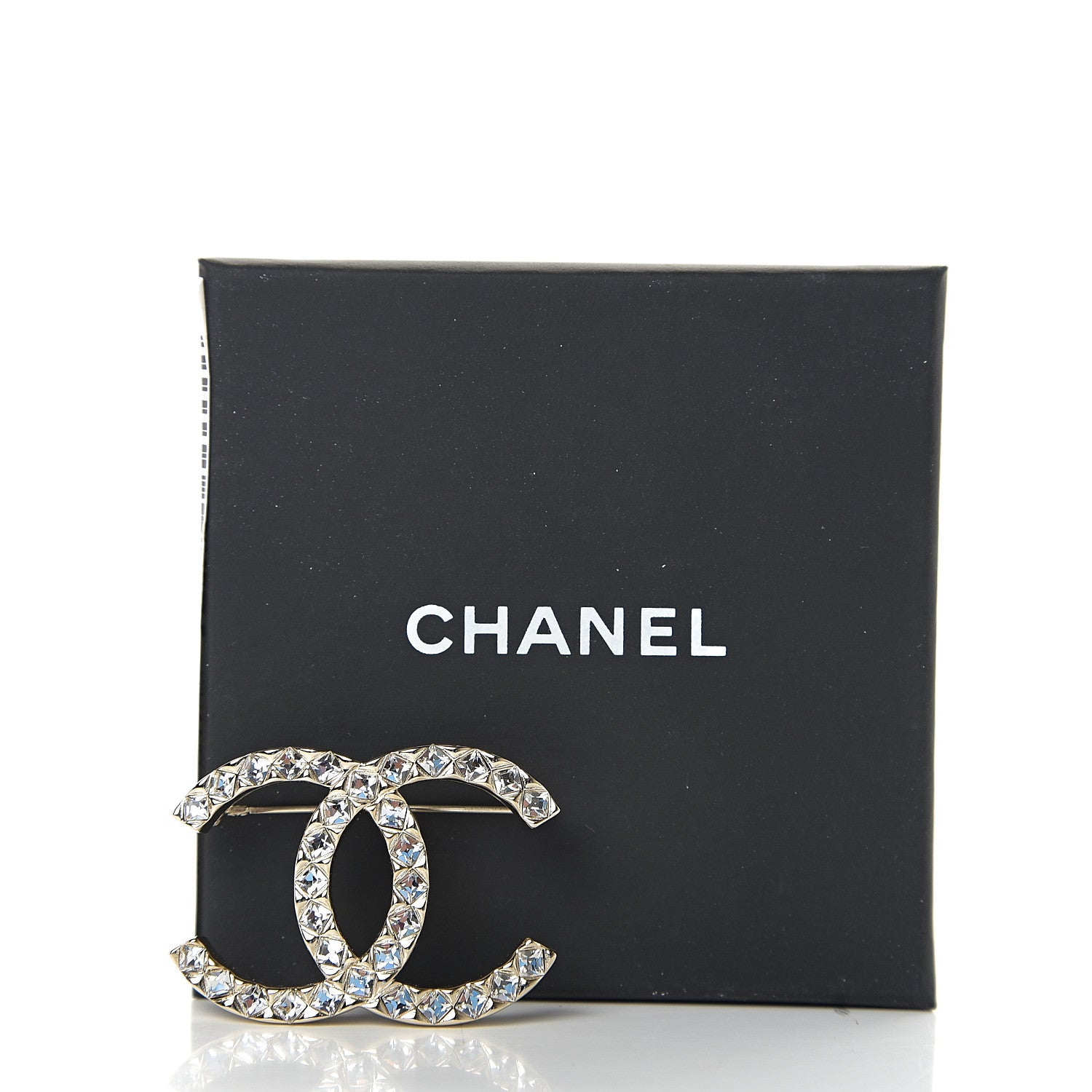 Chanel Baguette Crystal High Society CC Brooch Gold 4 of 4