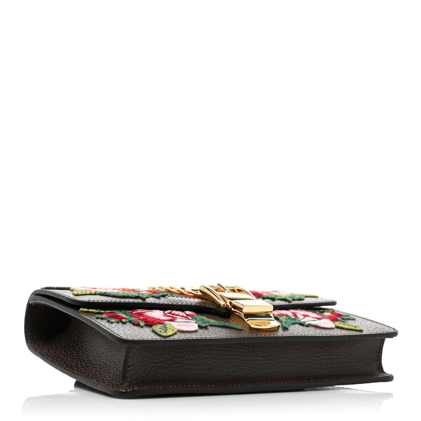 Calfskin Embroidered Sylvie Belt Bag Brown