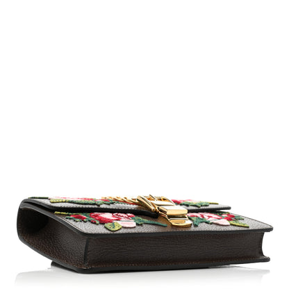 Gucci Calfskin Embroidered Sylvie Belt Bag Brown 5 of 12
