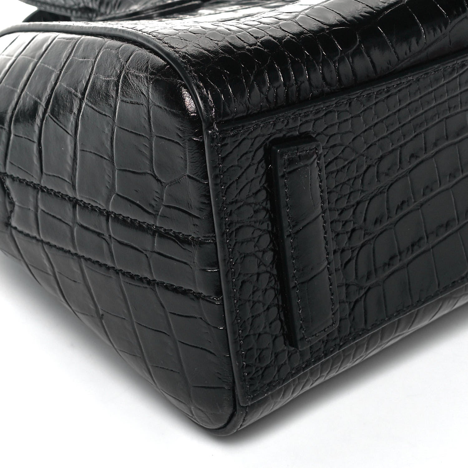 Givenchy Calfskin Crocodile Embossed Mini Antigona Black 7 of 8