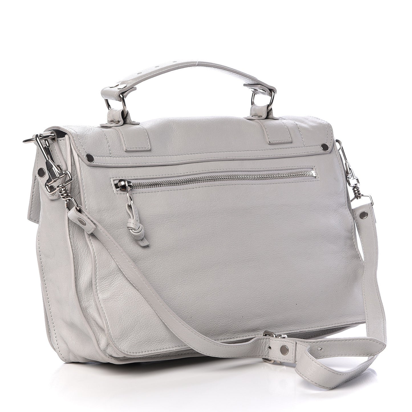 Lambskin Medium PS1 Satchel Pale Steel