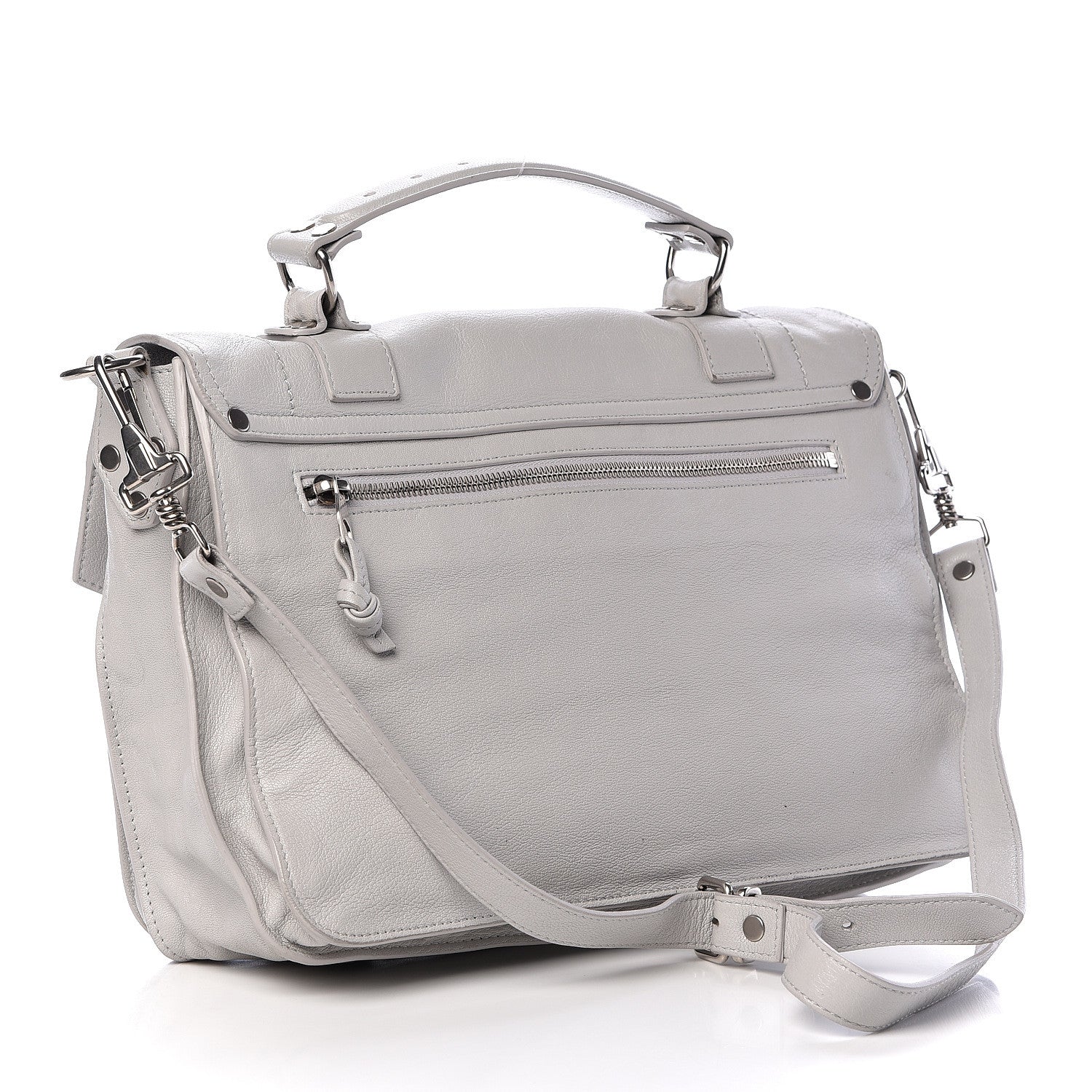 Proenza Schouler Lambskin Medium PS1 Satchel Pale Steel 3 of 19