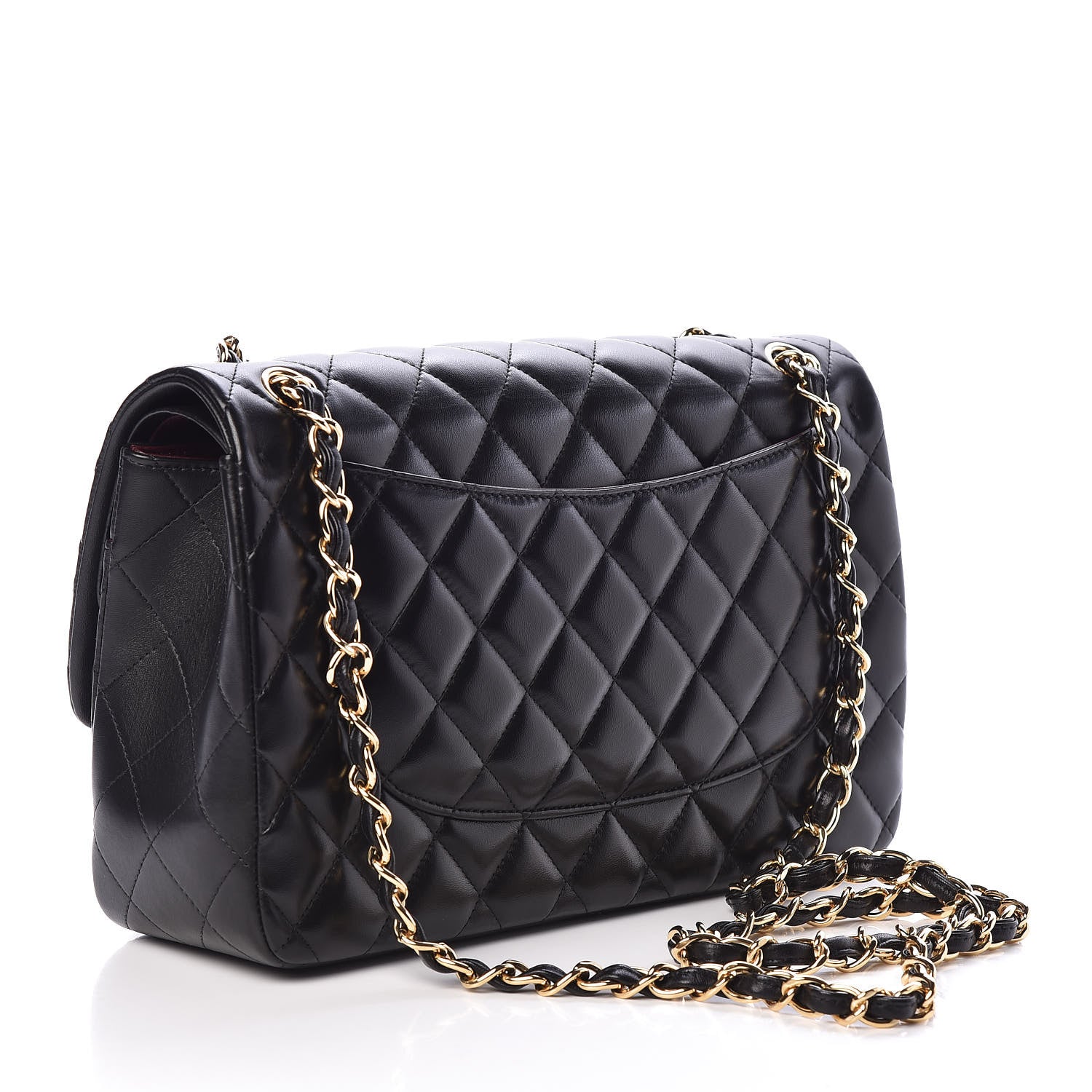 Chanel Lambskin Quilted Jumbo Double Flap Black 3 of 10