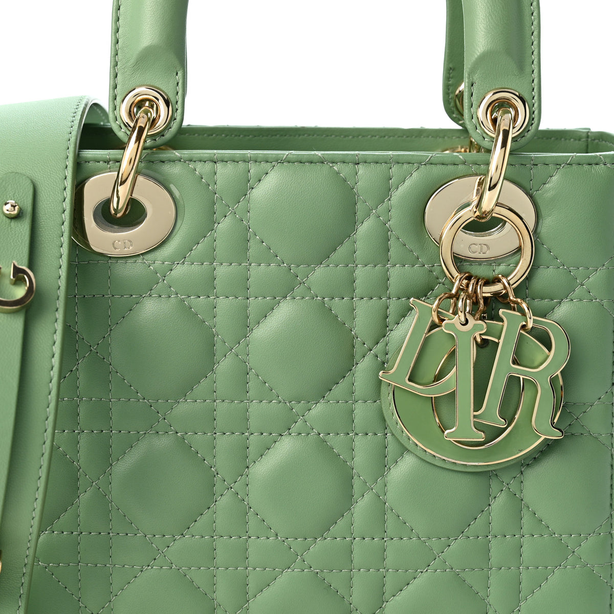 Christian Dior Lambskin Cannage Small My ABCDior Lady Dior Green 8 of 11