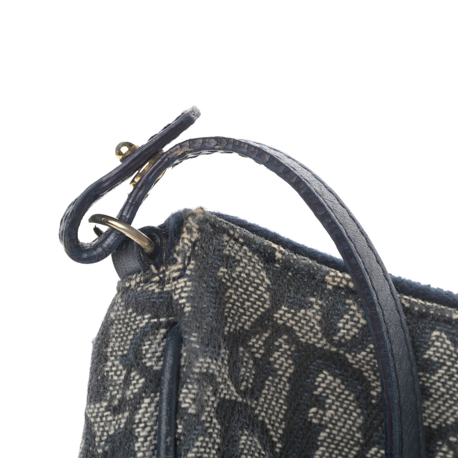 Christian Dior Monogram Mini Saddle Pochette Navy 6 of 6