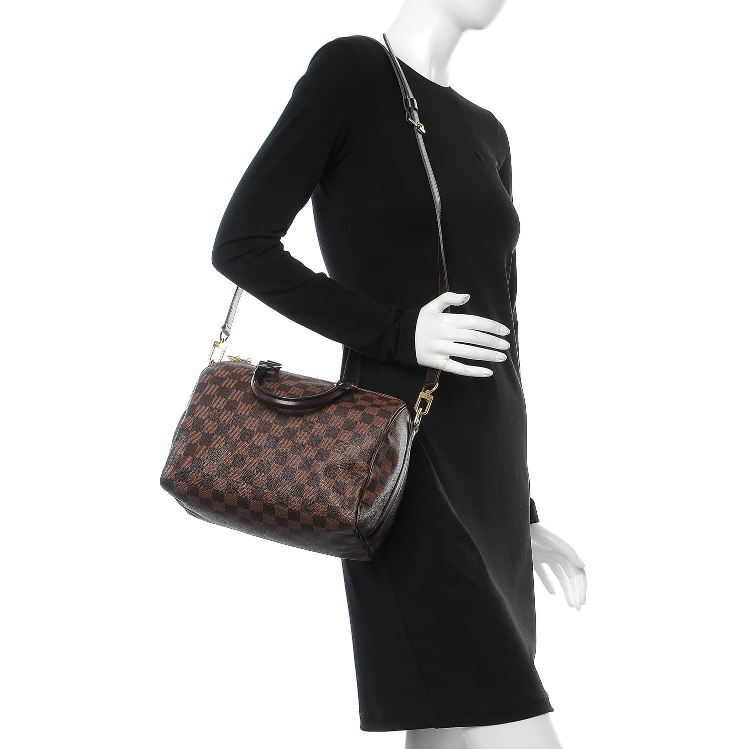 Louis Vuitton Damier Ebene Speedy Bandouliere 25 3 of 9