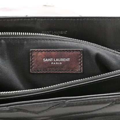 Saint Laurent Calfskin Y Quilted Monogram Large Loulou Chain Satchel Black 7 of 12