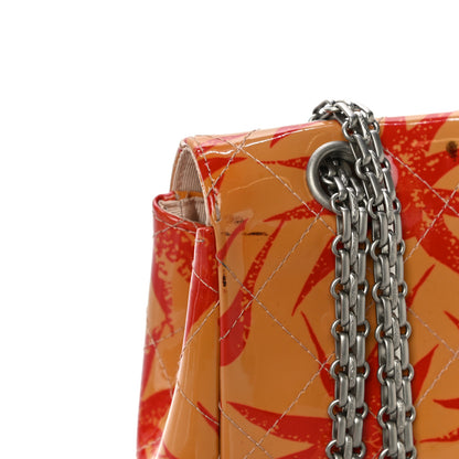 Chanel Patent Quilted Floral Printed 2.55 Reissue 225 Flap Orange 13 of 17