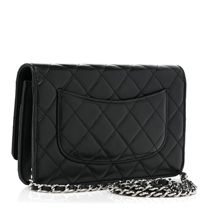 Chanel Lambskin Quilted Wallet On Chain WOC Black 3 of 10