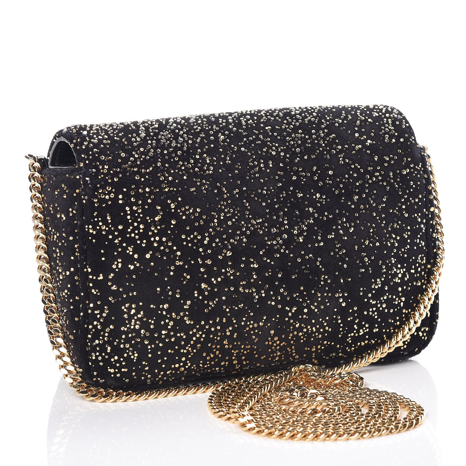Jimmy Choo Glitter Mini Ruby Chain Crossbody Black 3 of 12