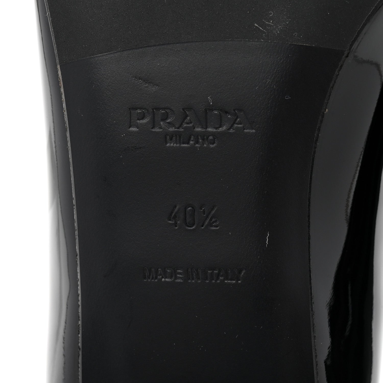 Prada Vernice Logo Bow Ballerina Flats 40.5 Black 7 of 9