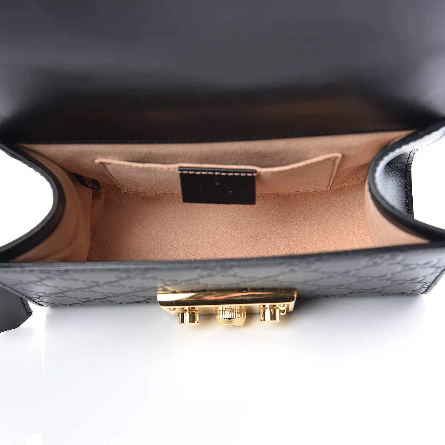 Gucci Guccissima Small Padlock Shoulder Bag Black 7 of 10