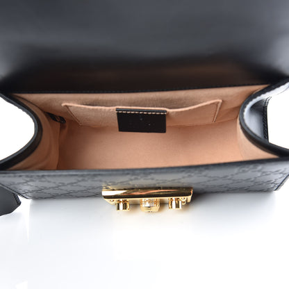 Gucci Guccissima Small Padlock Shoulder Bag Black 7 of 10