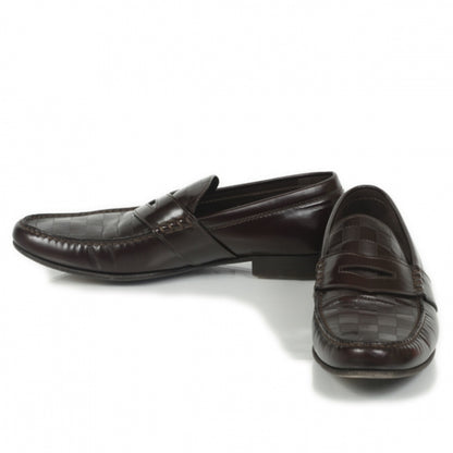 Louis Vuitton Damier Santiago Mens Loafers 10 Brown 1 of 9
