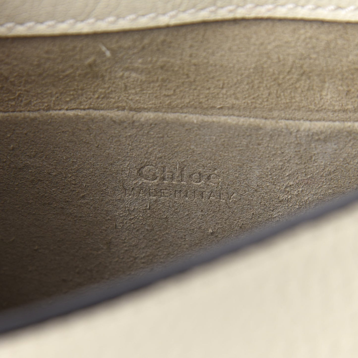 Calfskin Suede Small Nile Bracelet Bag Off White