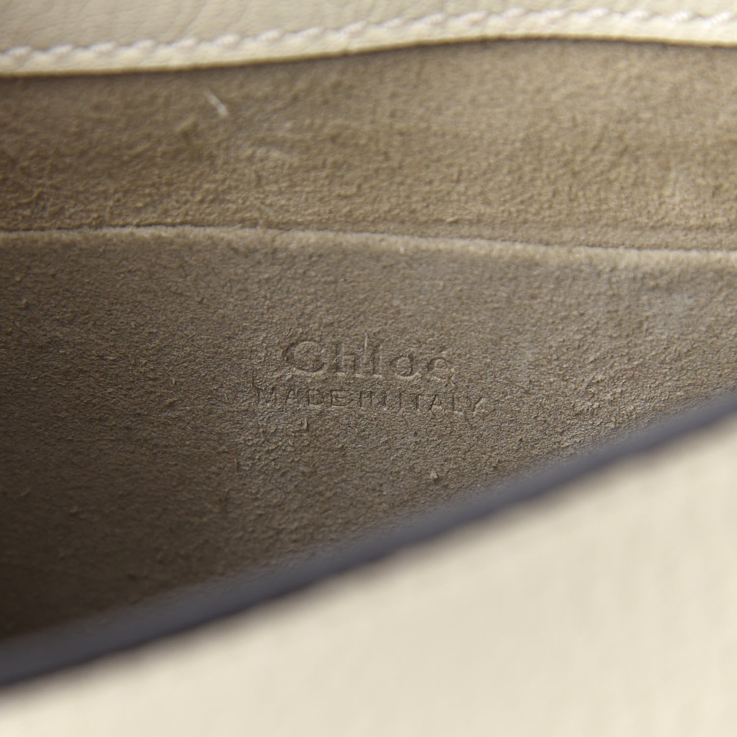 Chloe Calfskin Suede Small Nile Bracelet Bag Off White 5 of 8