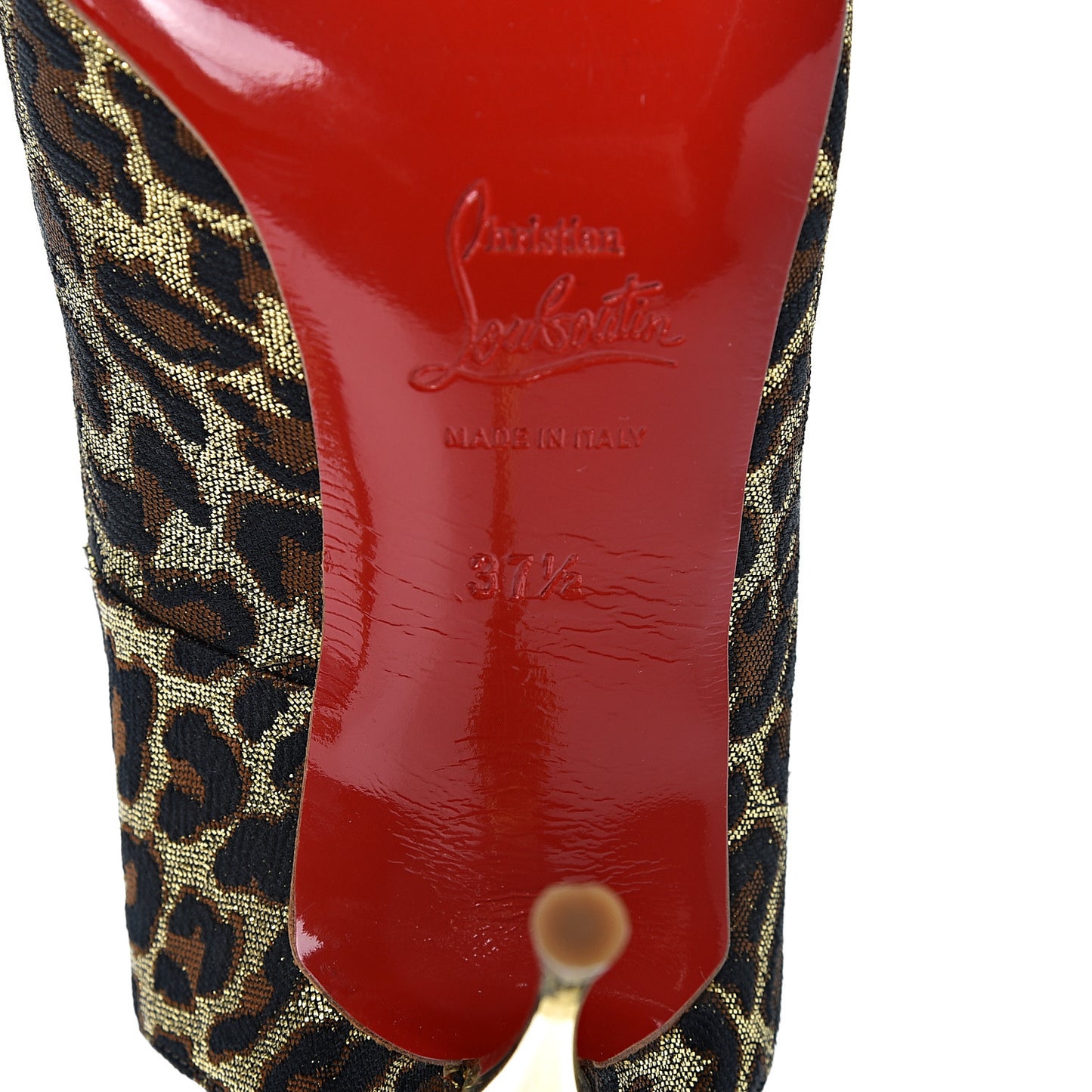 Jacquard Leopard Print Slingback 120 Pumps 37.5