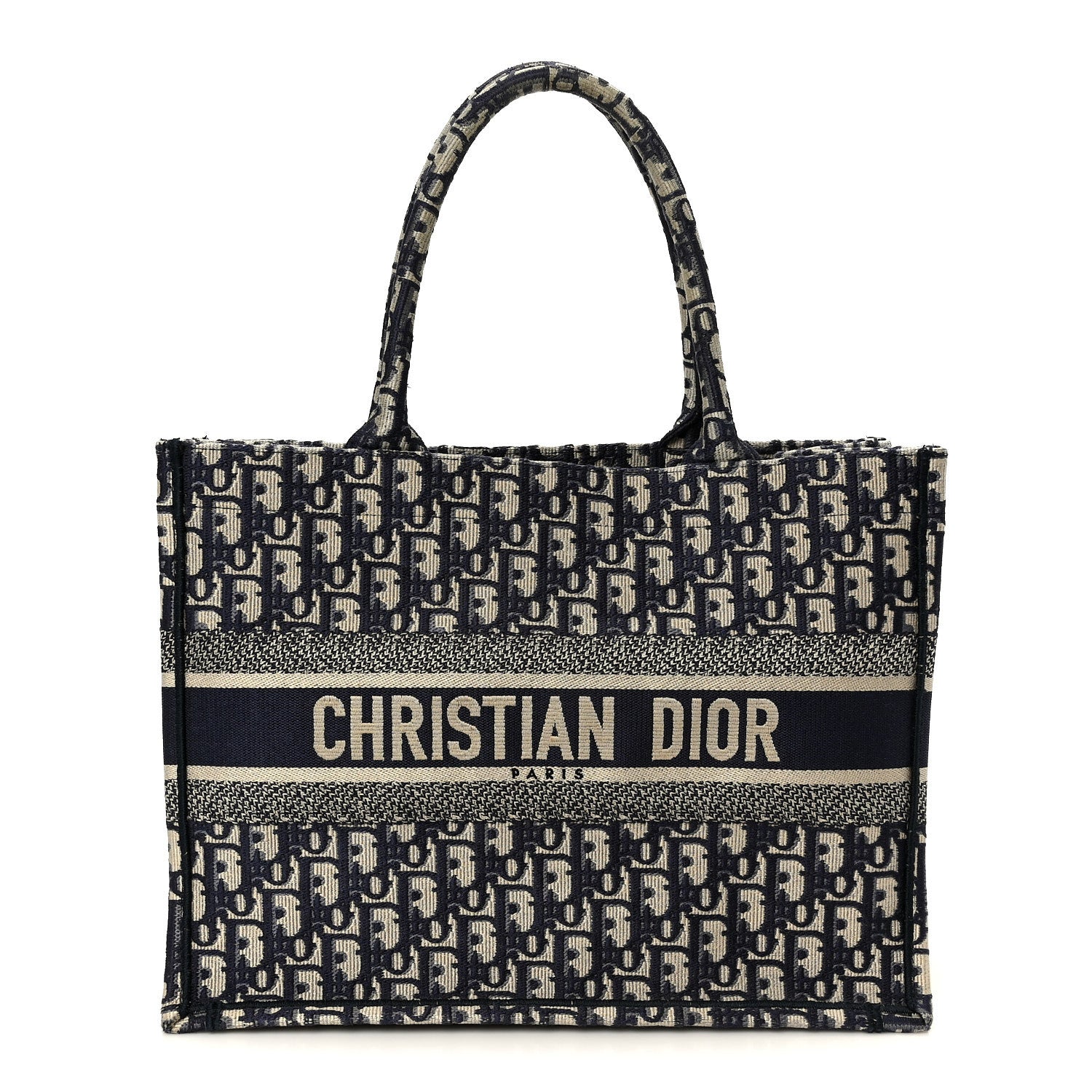 Christian Dior Oblique Medium Book Tote Blue Multicolor 1 of 10