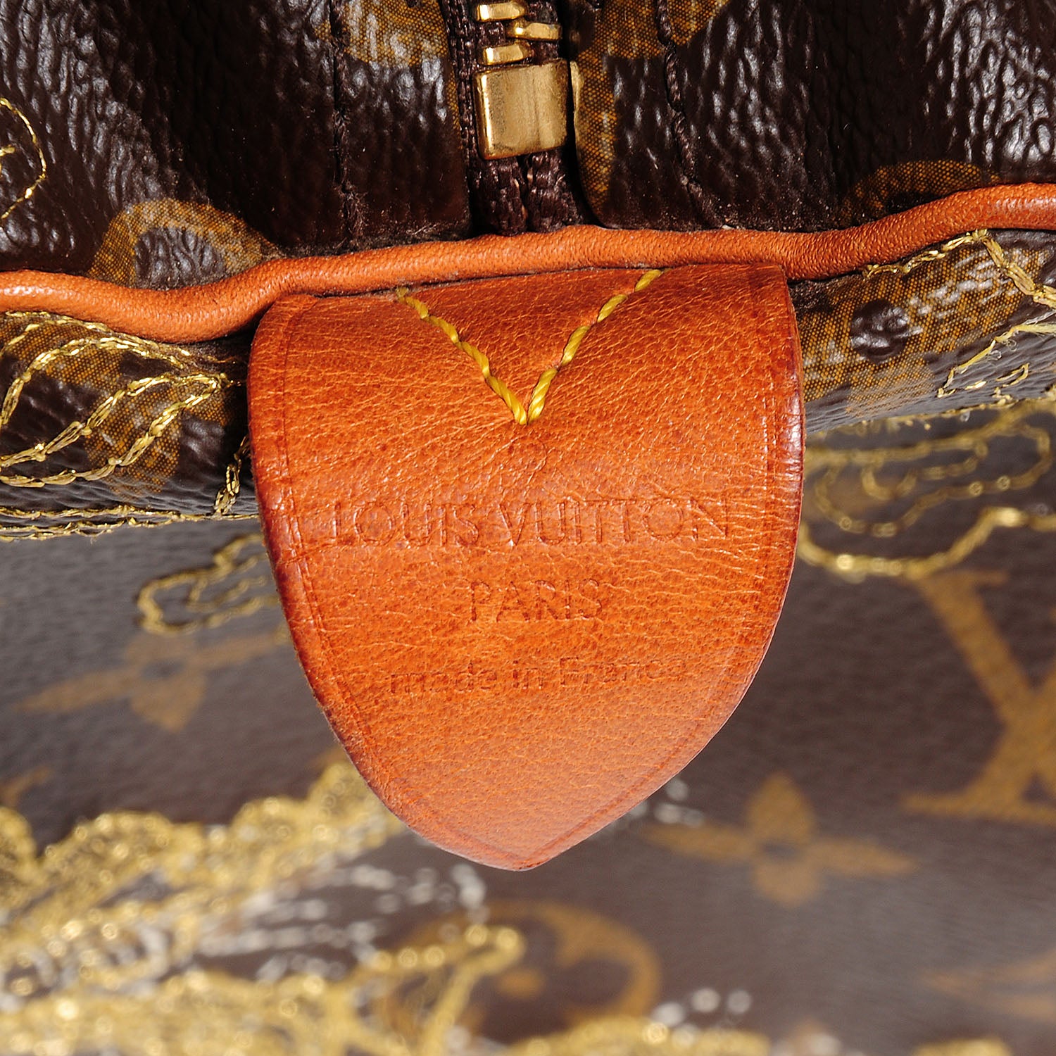 Louis Vuitton Monogram Dentelle Speedy 30 Gold 6 of 7
