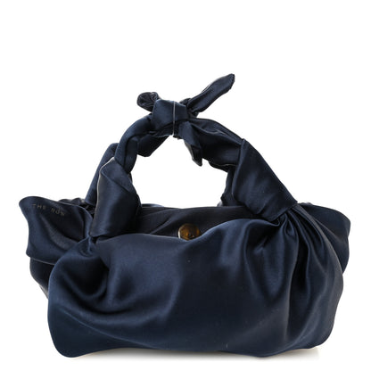 The Row Satin Small Ascot Bag Navy 1 of 9