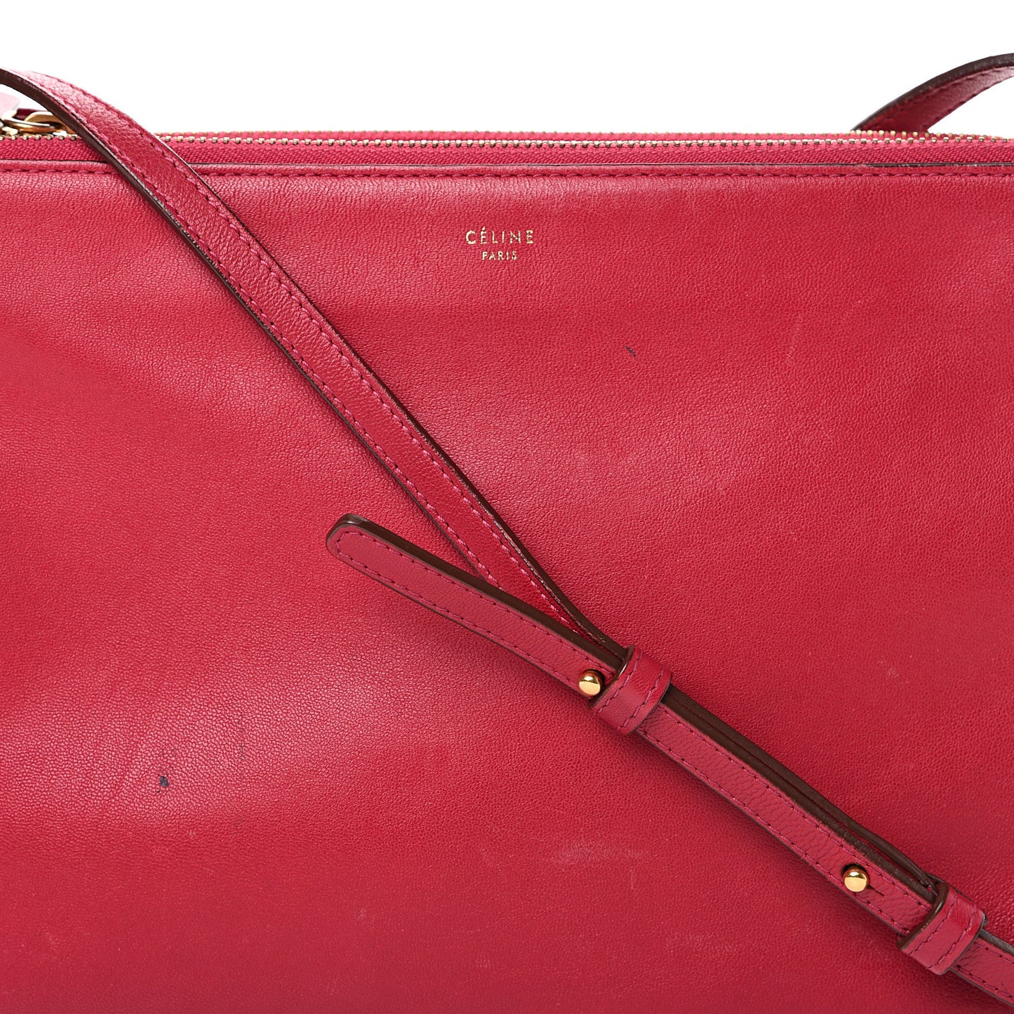 Lambskin Large Trio Crossbody Bag Red