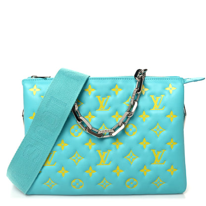 Louis Vuitton Lambskin Embossed Monogram Vuittamins Coussin PM Menthe Jaune 1 of 11