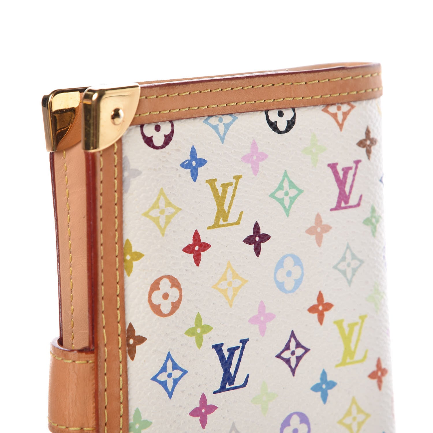 Louis Vuitton Monogram Multicolor Small Ring Agenda Cover White 9 of 10